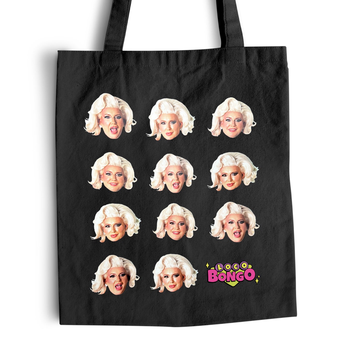 Tote Bag Loco Bongo con la cara de Xenon