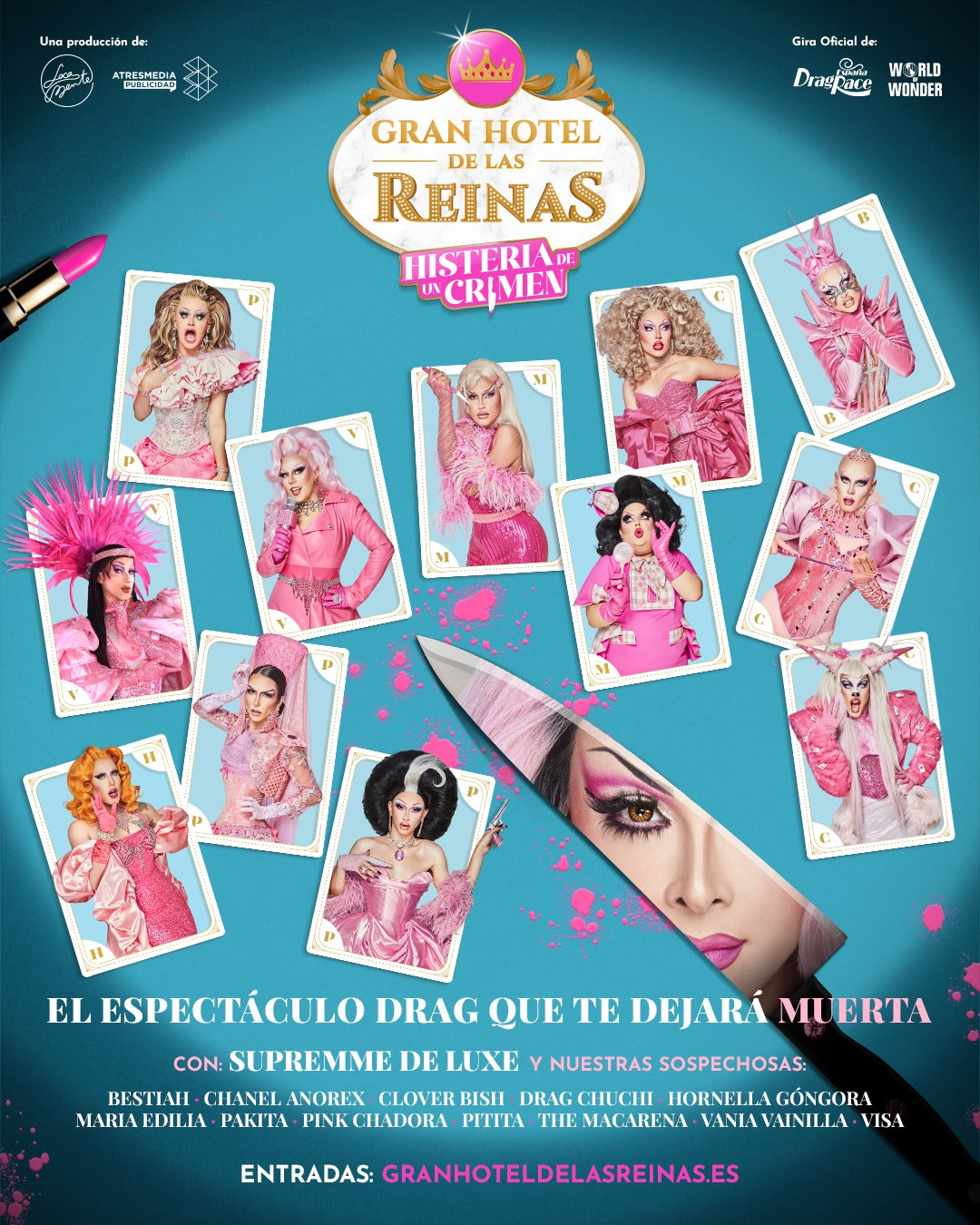 Poster oficial Gira Gran Hotel de las Reinas: Histeria de un crimen